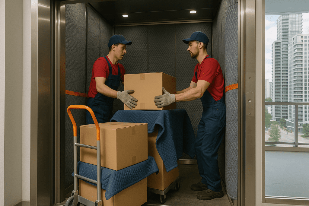 Ottawa High-Rise Move with Service Elevator and Movers
