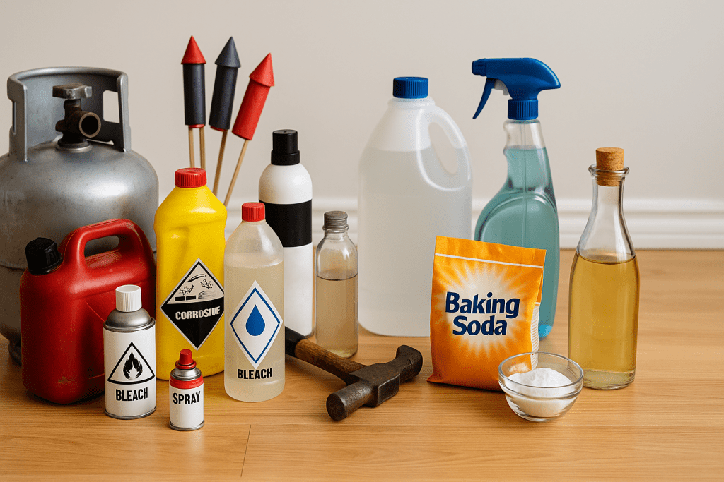 Hazardous Items vs Safe Alternatives for Moving