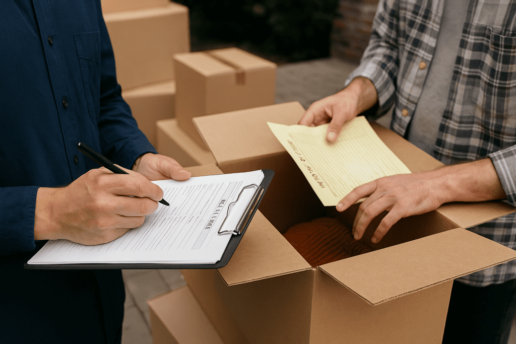 Bill of Lading and Inventory Verification During Moving Day