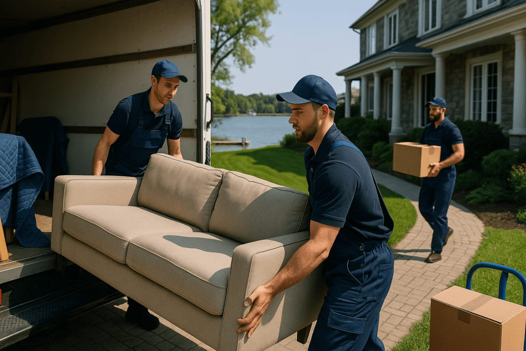 Professional Movers Handling a Waterfront Estate Relocation in Manotick