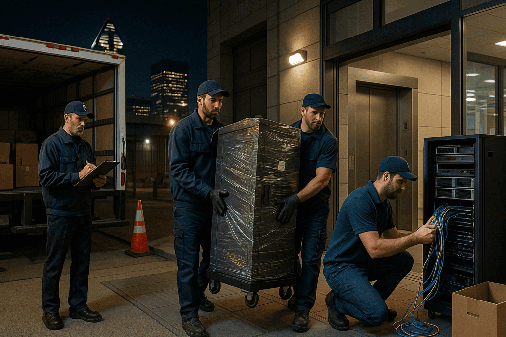 Ville-Marie Weekend Office Relocation — Dock Access, Freight Elevator & IT Handover