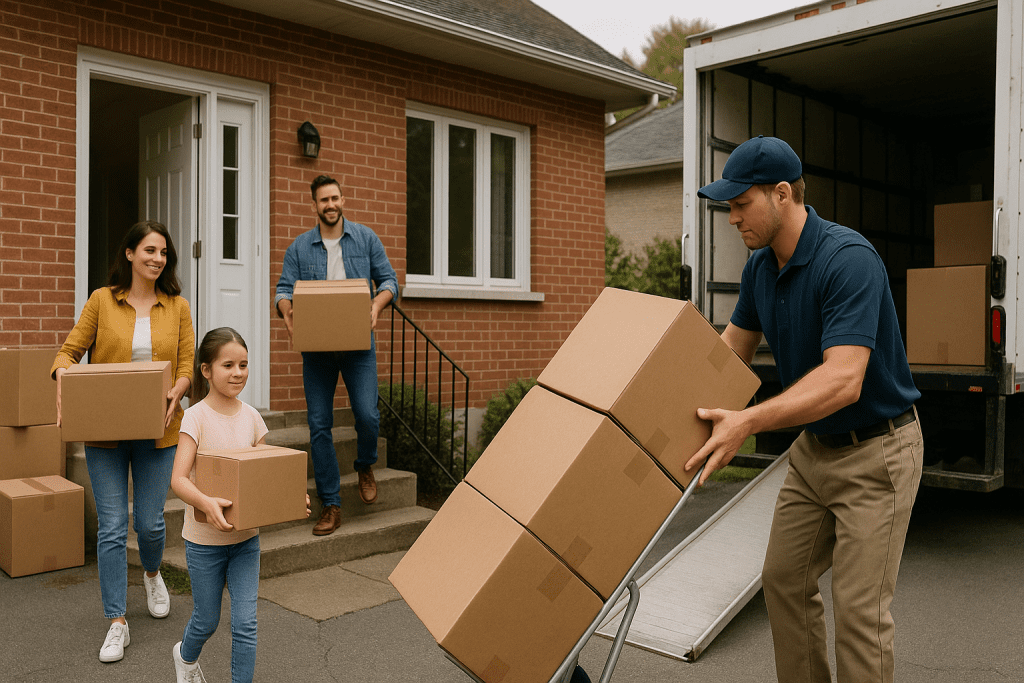 West Island Family Move and Storage Scene
