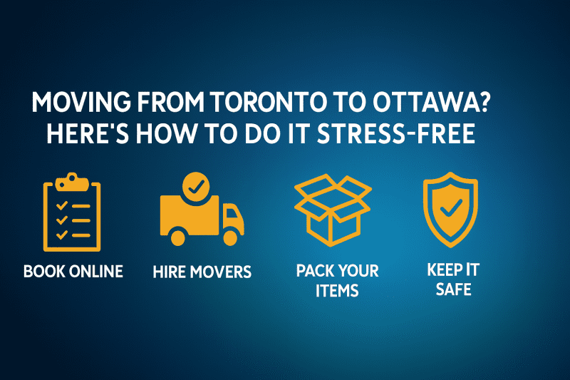 Toronto to Ottawa Moving Tips with Icons