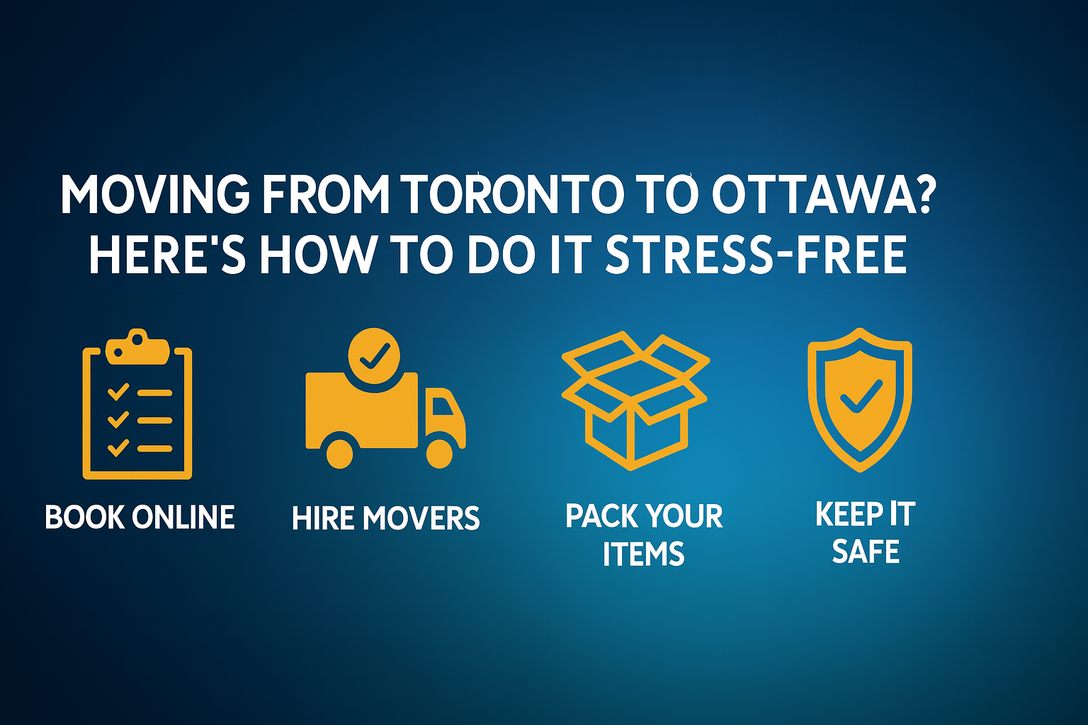 Toronto to Ottawa Moving Tips with Icons