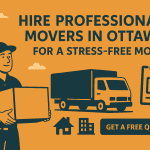 Ottawa Moving Service Banner with Truck, Mover, and Checklist