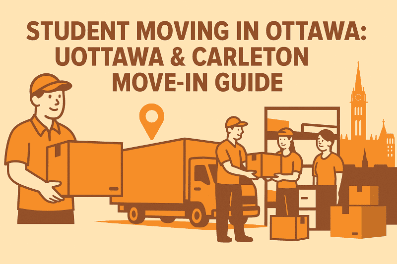 Student Moving in Ottawa – University Move-In Day Illustration