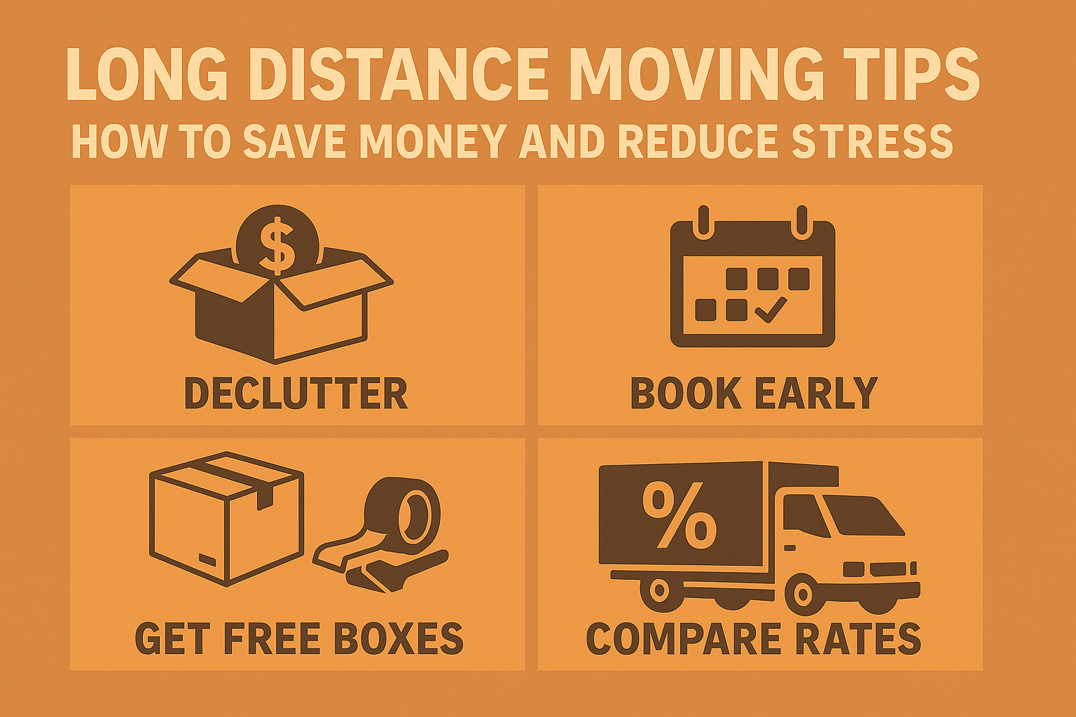 Long Distance Moving Tips – Save Money & Reduce Stress