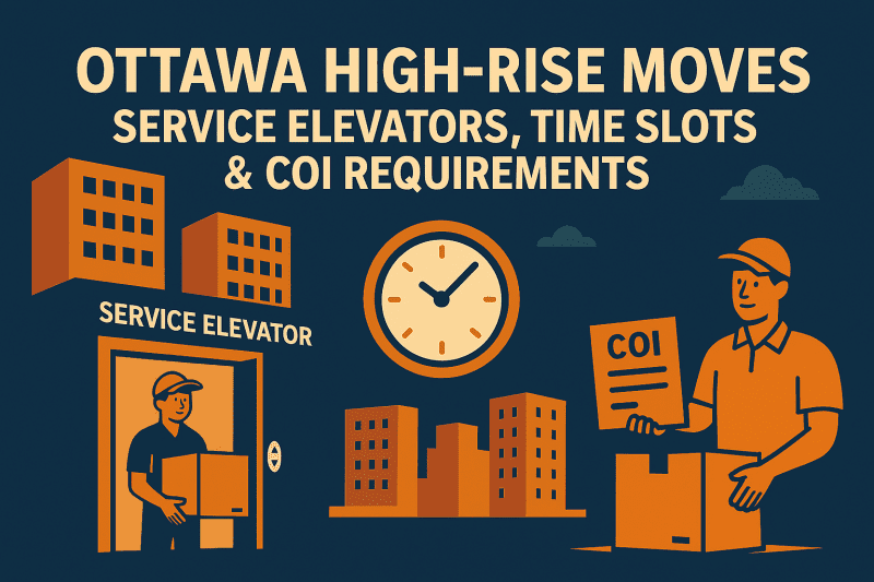 Ottawa High-Rise Moves: Service Elevators, Time Slots & COI Requirements