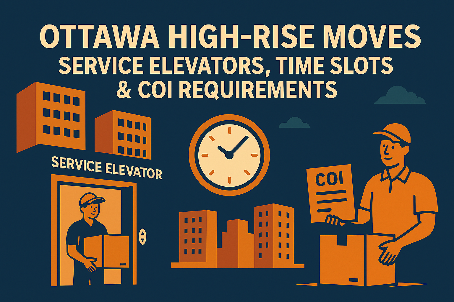 Ottawa High-Rise Moves: Service Elevators, Time Slots & COI Requirements