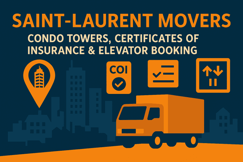 Saint-Laurent Movers: Condo Towers, Certificates of Insurance & Elevator Booking